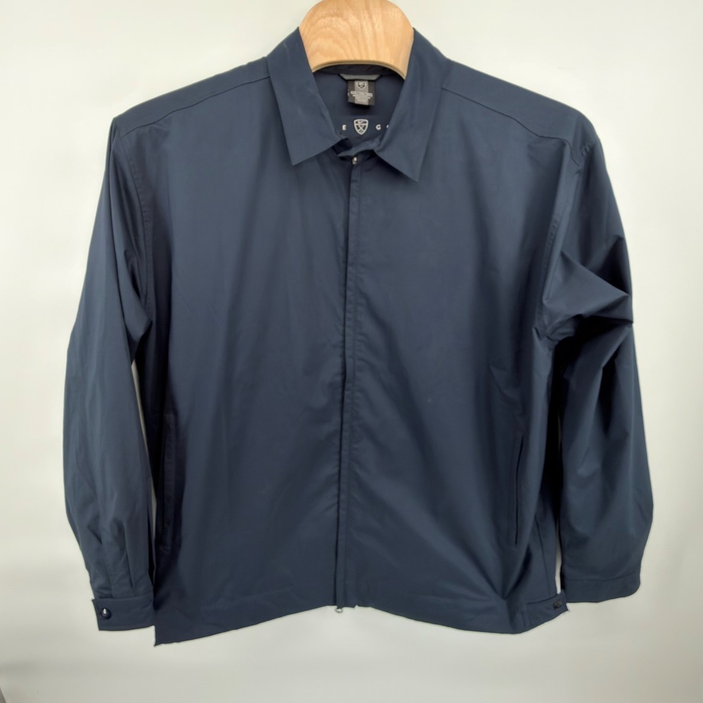 Nike Golf Jacket Mens XXL Navy Blue Full Zip Lightweight Windbreaker Vented Back